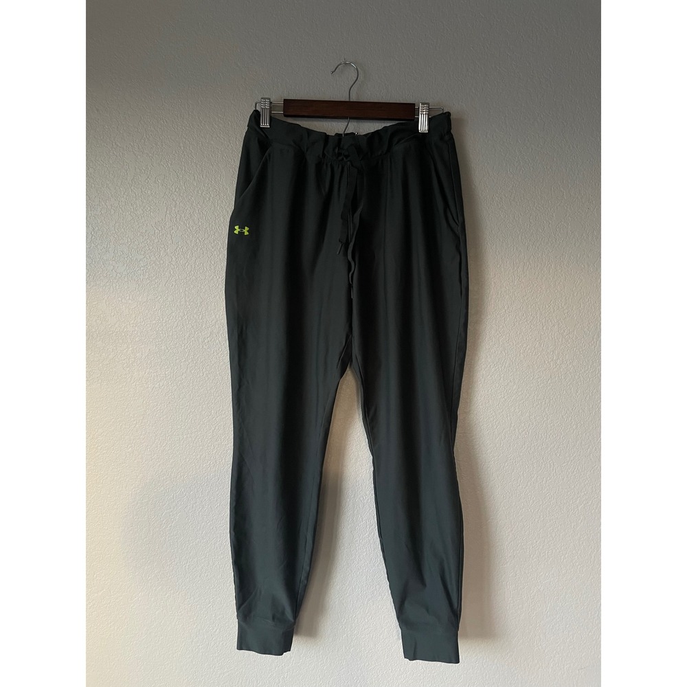 Under Armour Women's Dark Green Athletic Joggers Stretch Polyester Medium